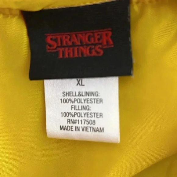 Stranger Things Netflix Full Zip Puffer Vest Retro 80's Orange Size XL - Picture 4 of 4